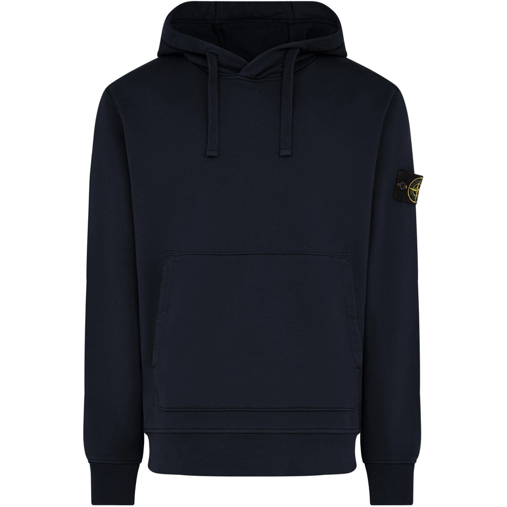 Stone Island Badge Over The Head Hoodie - Navy A0020